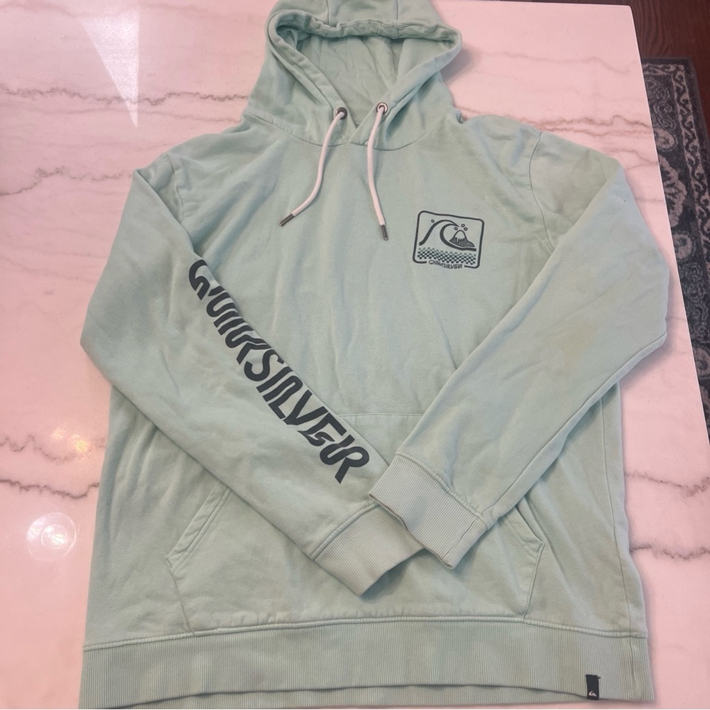 Quiksilver Y2K Style Sea Green Women’s Hoodie Sweatshirt Size Large
